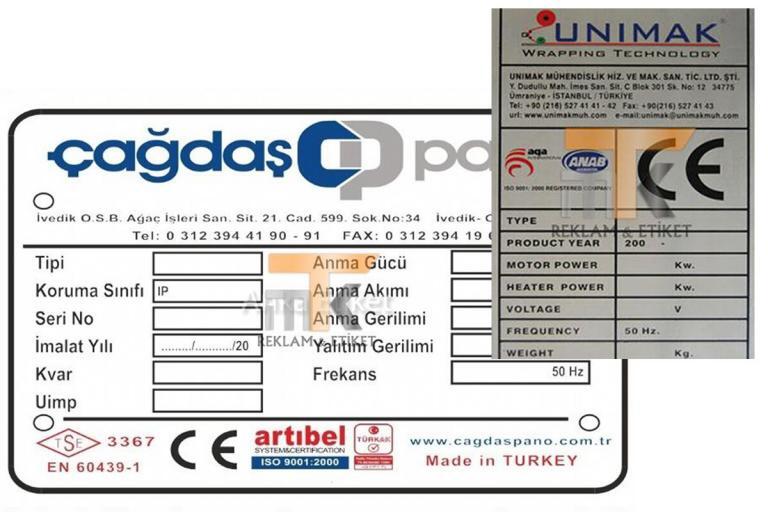Metal Etiket Baskı